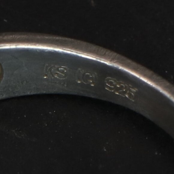 $300 Multi Gem Sterling Silver Ring REAL Sapphire, Peridot, Amethyst, Topaz, Dia - Picture 7 of 8